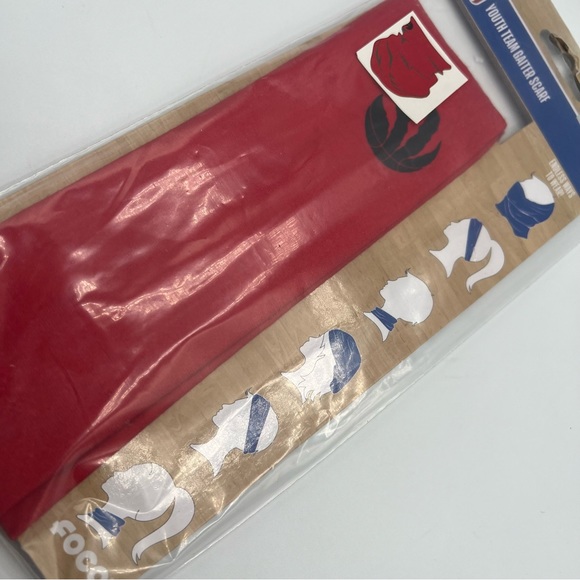 NEW NBA Toronto Raptors Team Youth Gaiter Scarf Red and Black Unisex Gaiter - Picture 6 of 6